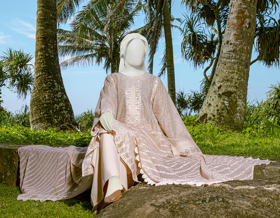 PINK LAWN 3PC UNSTITCHED | JLAWN-S-US-22-162 MEIRA - Image 4