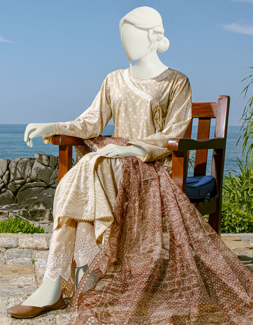 BROWN 3PC UNSTITCHED | JLAWN-S-US-22-168 HAWTHORN - Image 2