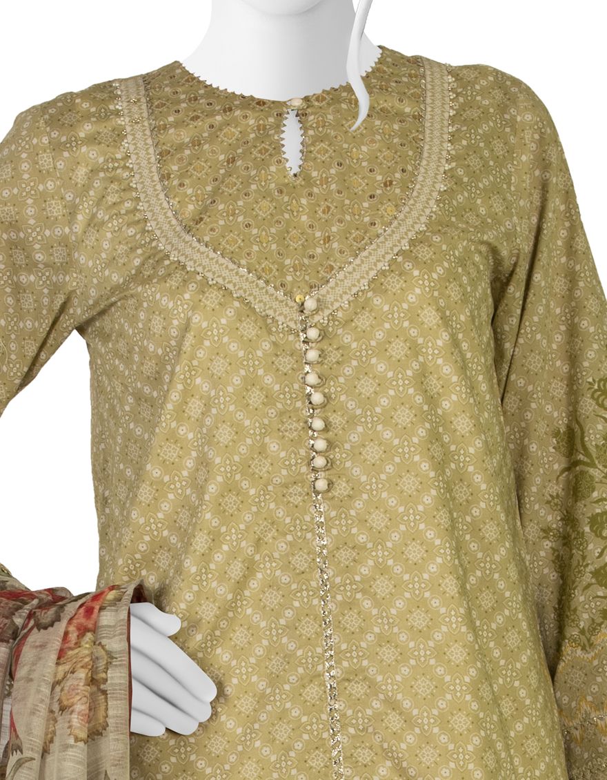 GOLD 3PC UNSTITCHED | JLAWN-S-US-22-170 IXIA - Image 3