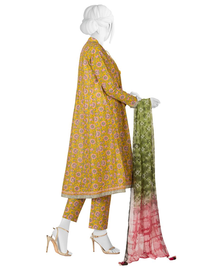 MUSTARD 3PC UNSTITCHED | JLAWN-S-US-22-186 MUSTARD - Image 2
