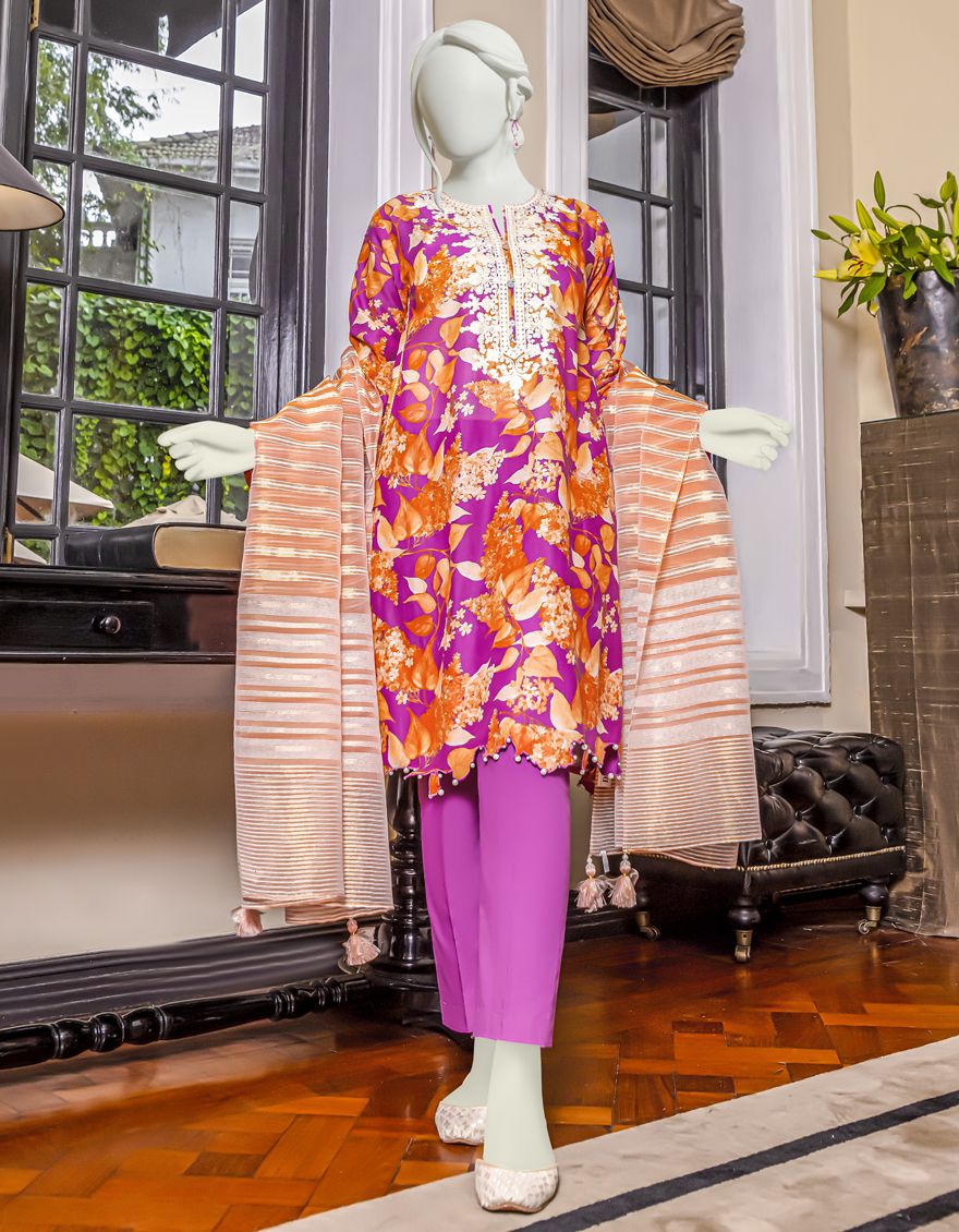 MAGENTA 3PC UNSTITCHED | JLAWN-S-US-22-188 ITACHI - Image 3