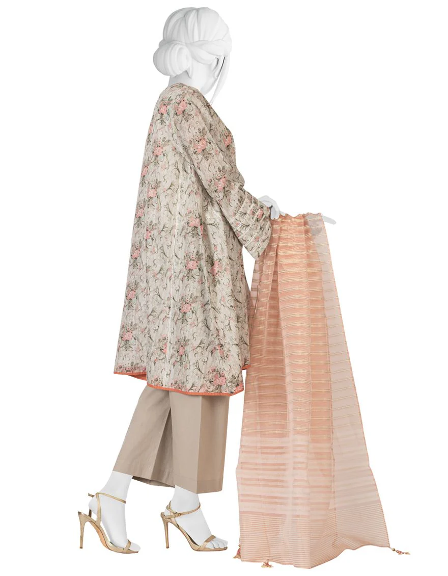 LIGHT GREY 3PC UNSTITCHED | JLAWN-S-US-22-190 CHIMON - Image 2