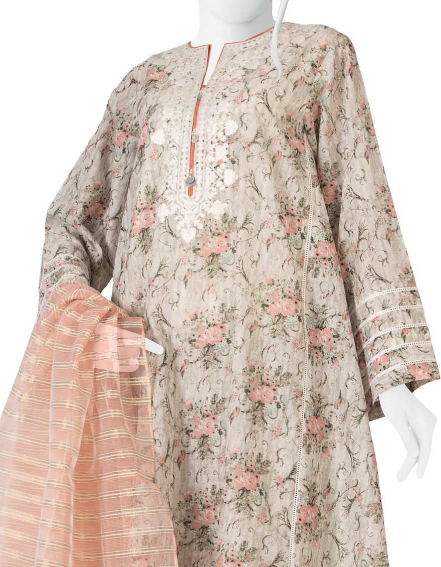 LIGHT GREY 3PC UNSTITCHED | JLAWN-S-US-22-190 CHIMON - Image 3