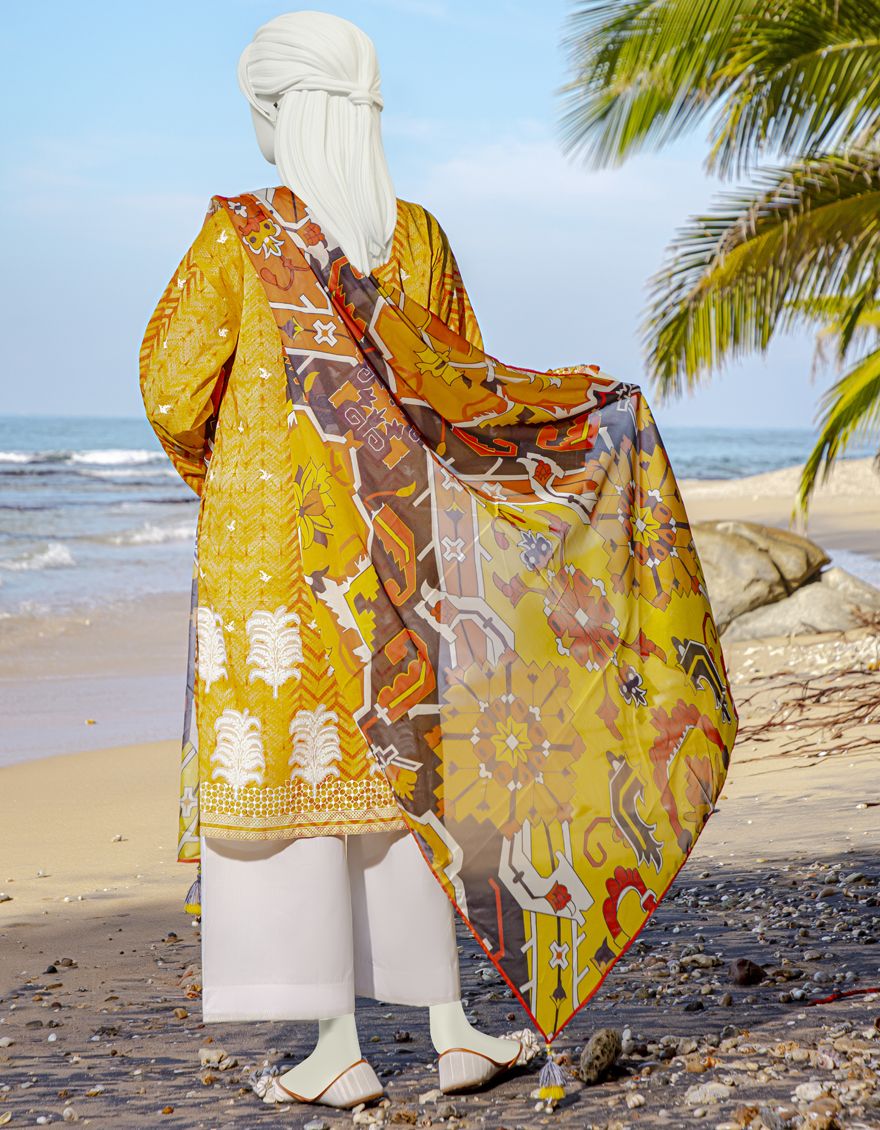 YELLOW 3PC UNSTITCHED | JLAWN-S-US-22-192 ZARD - Image 4