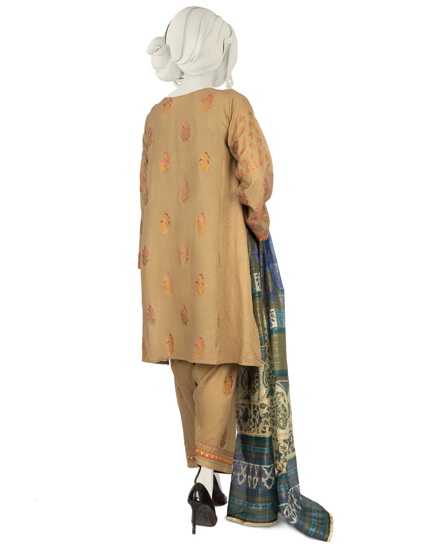 BROWN LAWN 3PC STITCHED | JLAWN-S-US-22-212/S BAREERA - Image 3