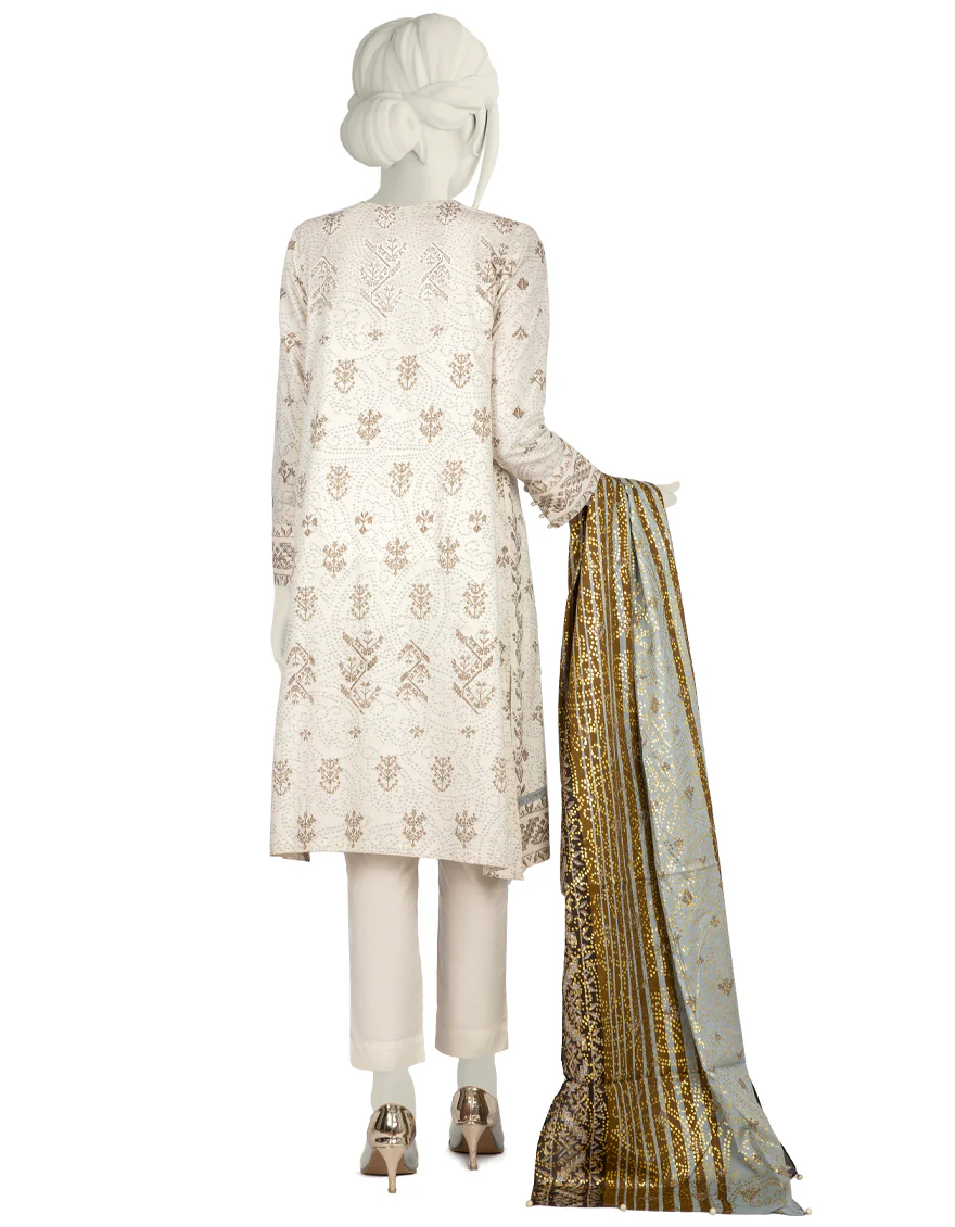 OFF WHITE LAWN 3PC STITCHED | JLAWN-S-US-22-230/S REENA - Image 3