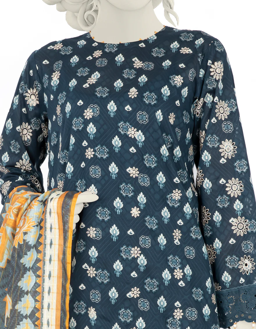 BLUE LAWN 3PC STITCHED | JLAWN-S-US-22-235/S SHARON - Image 3