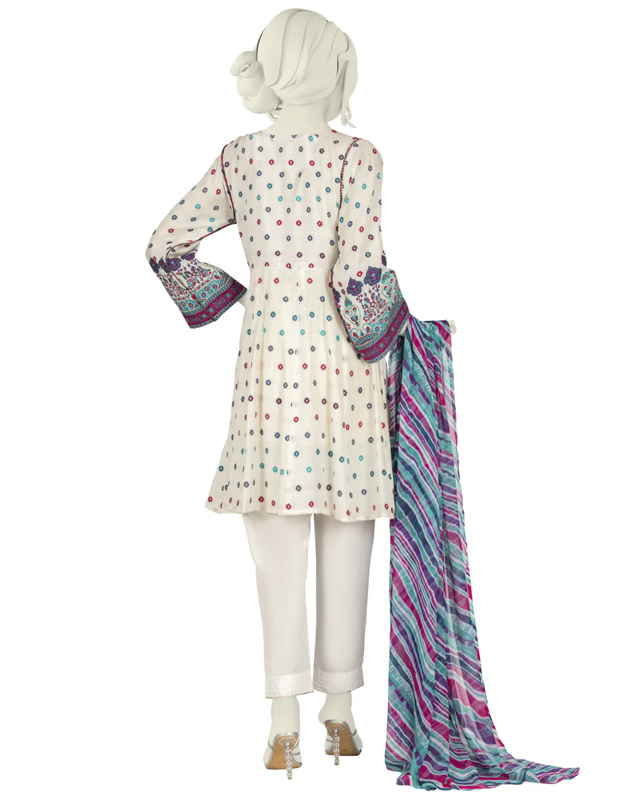 MULTICOLOR JACQUARD 3PC STITCHED | JLAWN-S-US-22-239/S IZZAH - Image 2