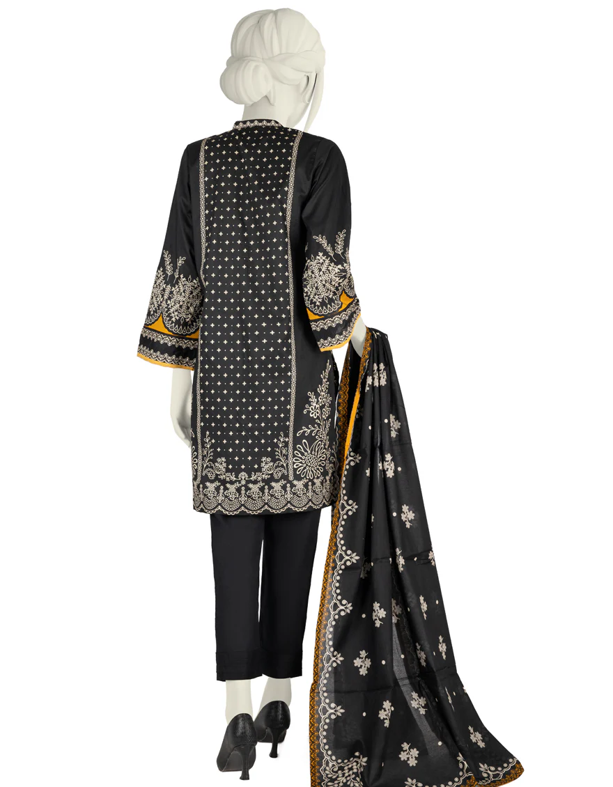 BLACK LAWN 3PC STITCHED | JLAWN-S-US-22-247/S MINHAH - Image 2