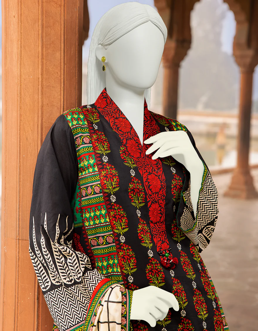 BLACK LAWN 3PC STITCHED | JLAWN-S-US-22-250/S ZARIZA - Image 2