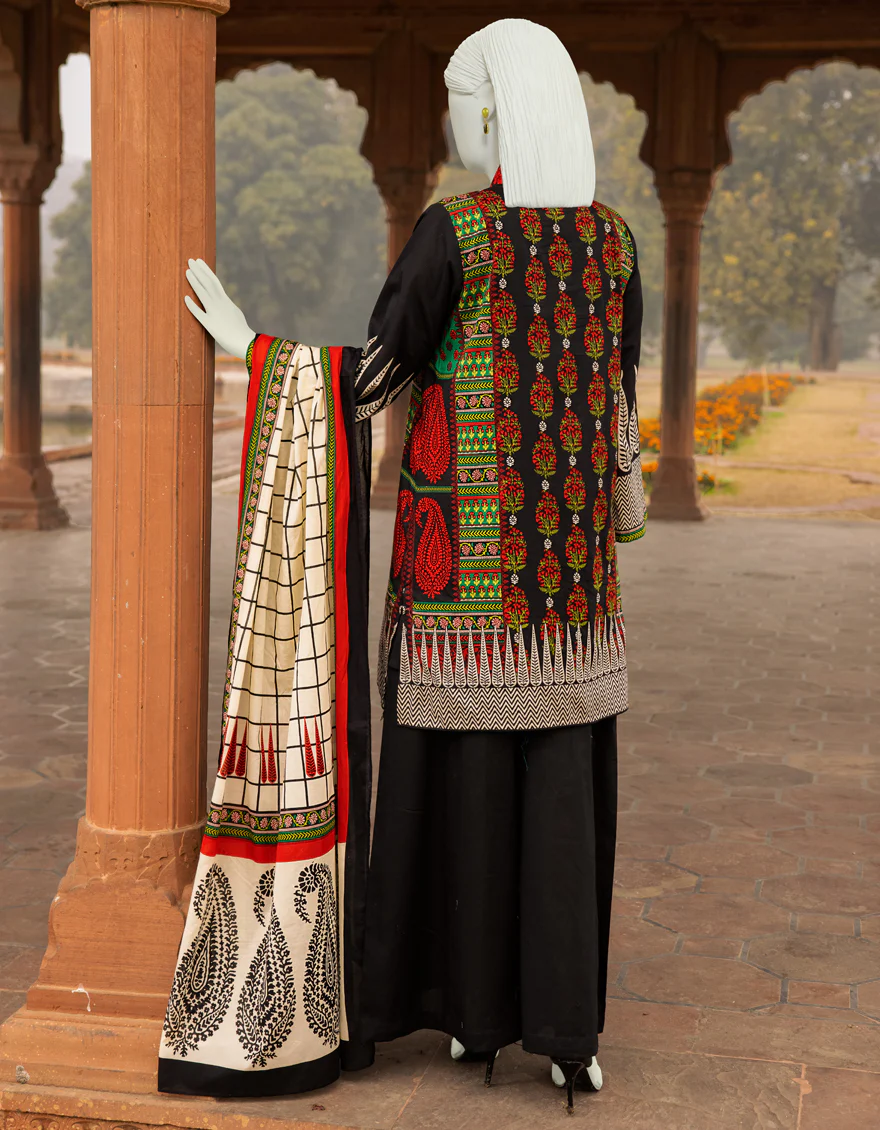 BLACK LAWN 3PC STITCHED | JLAWN-S-US-22-250/S ZARIZA - Image 3