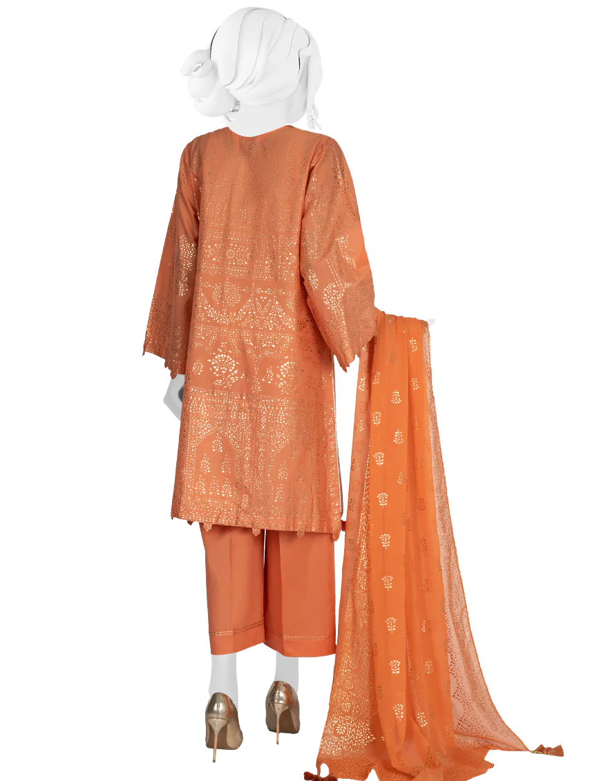 PEACH LAWN 3PC STITCHED | JLAWN-S-US-22-255/S ELAINE - Image 3