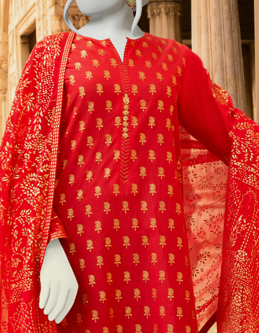 RED LAWN 3PC STITCHED | JLAWN-S-US-22-259/S HAEMATITE - Image 4