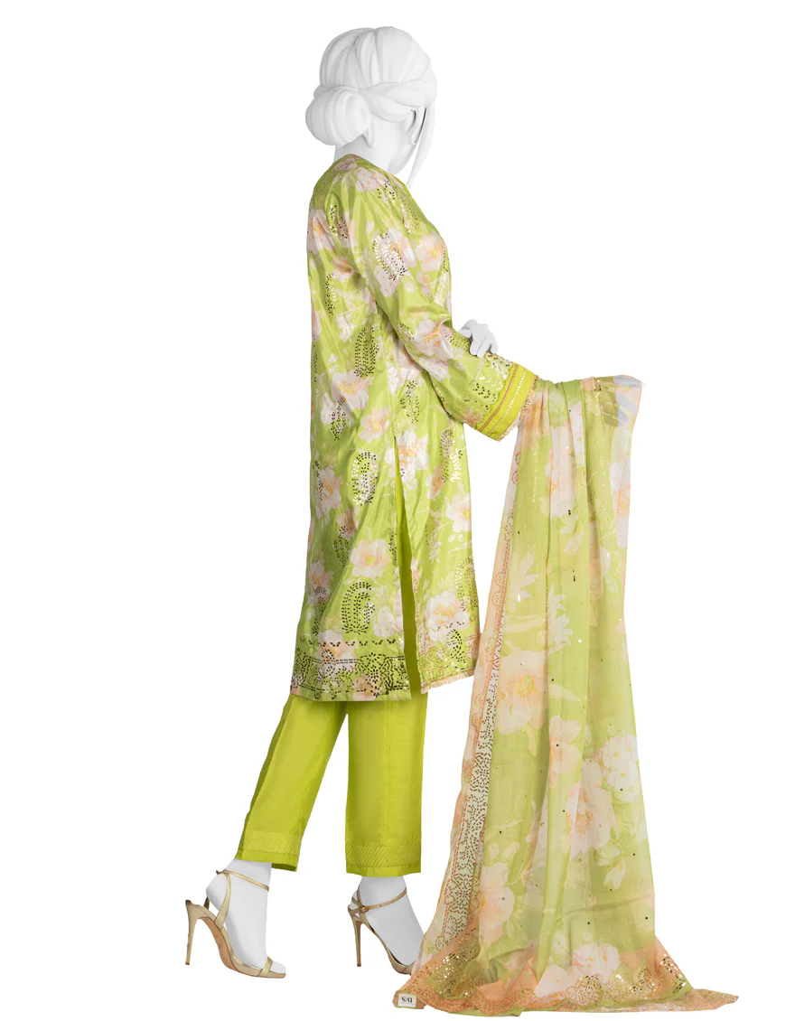 LIGHT GREEN LAWN 3PC STITCHED | JLAWN-S-US-22-263/S BATUHAN - Image 2
