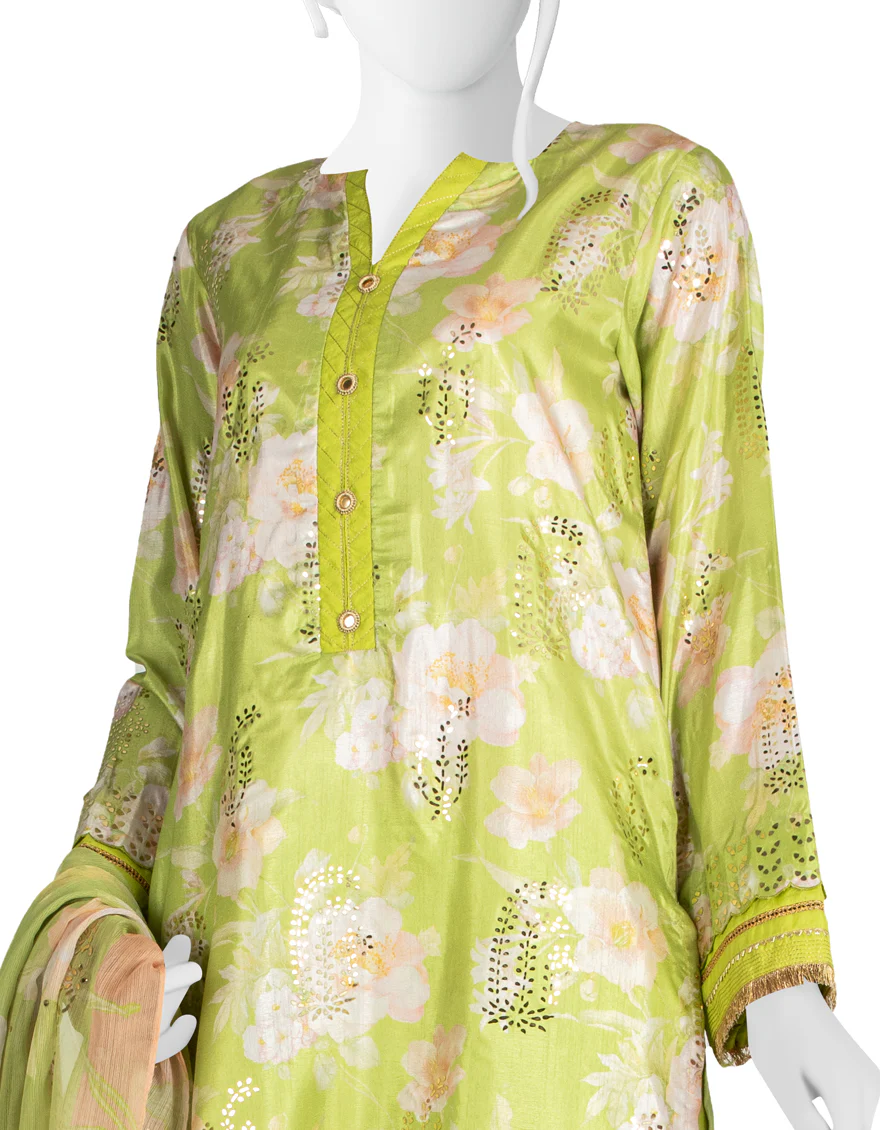 LIGHT GREEN LAWN 3PC STITCHED | JLAWN-S-US-22-263/S BATUHAN - Image 3
