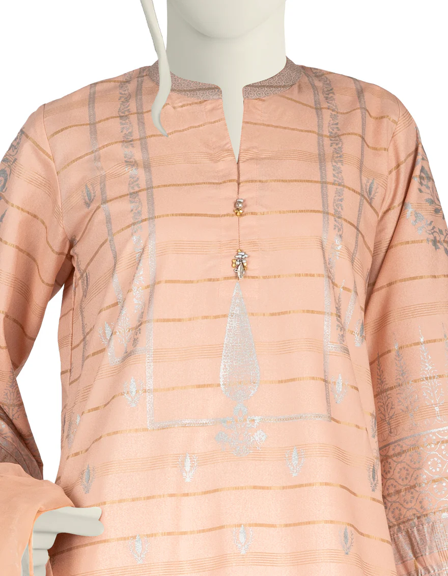 PEACH ZARI 3PC STITCHED | JLAWN-S-US-22-266/S STARLA - Image 3