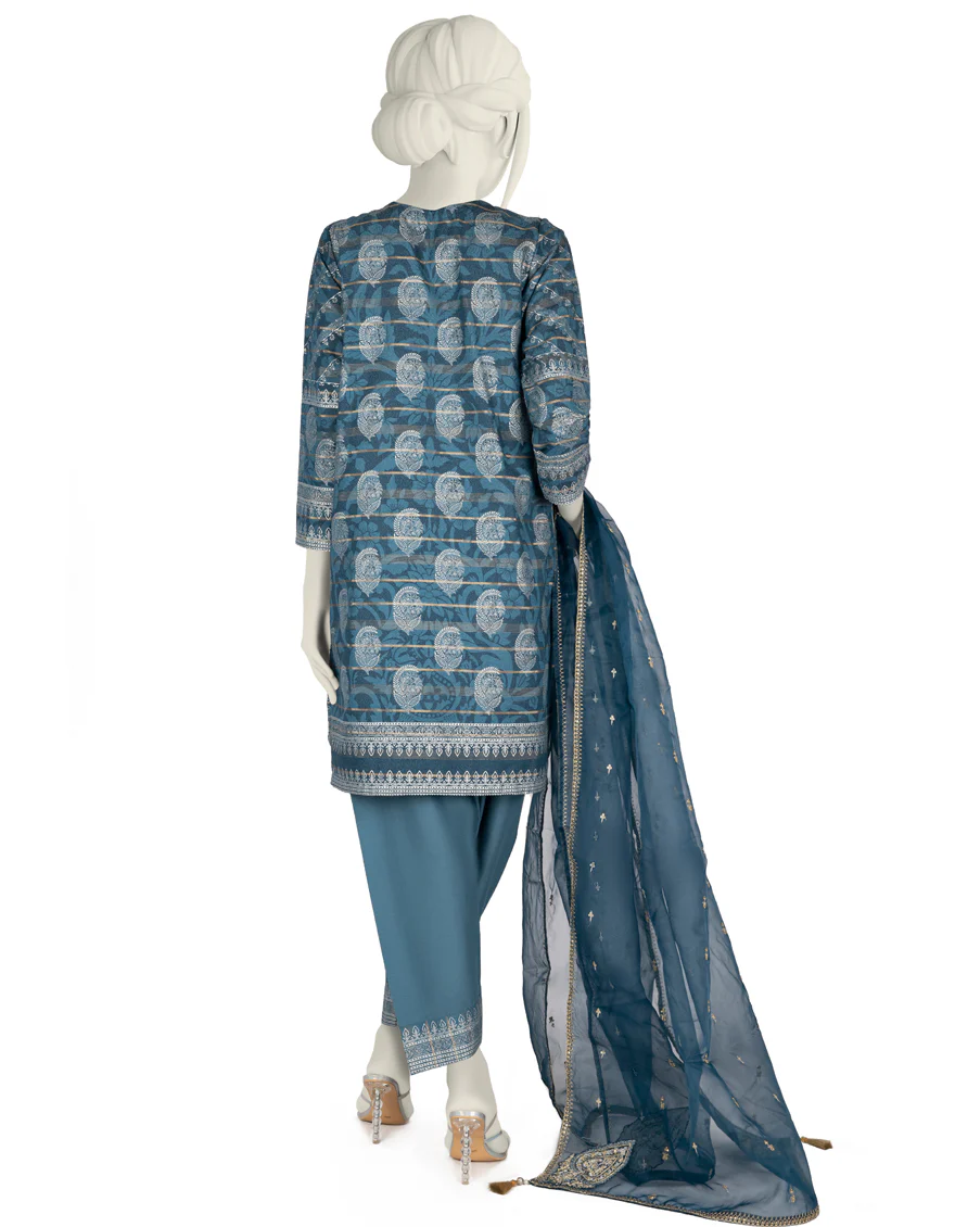 BLUE ZARI 3PC STITCHED | JLAWN-S-US-22-269/S NEIRIN - Image 2