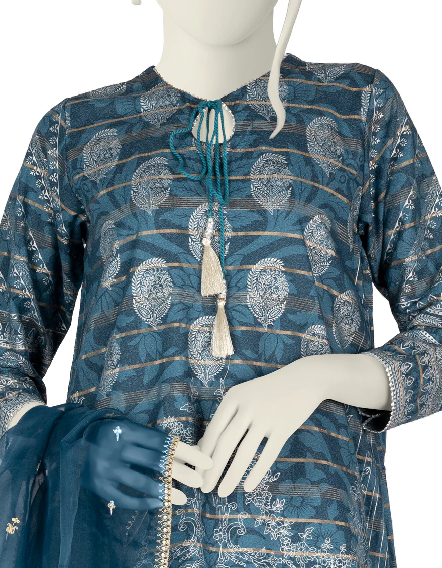 BLUE ZARI 3PC STITCHED | JLAWN-S-US-22-269/S NEIRIN - Image 3