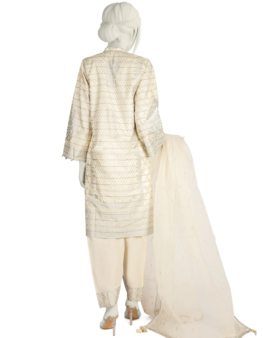 OFF WHITE ZARI 3PC STITCHED | JLAWN-S-US-22-270/S MERLINA - Image 3