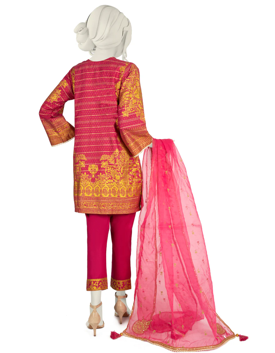 PINK ZARI 3PC STITCHED | JLAWN-S-US-22-273/S LELIANA - Image 3