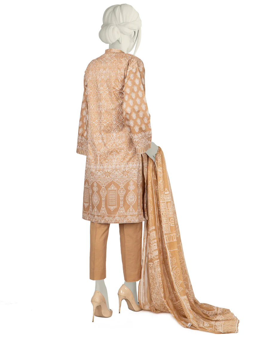 BEIGE LAWN 3PC STITCHED | JLAWN-S-US-22-274/S AKIRA - Image 3