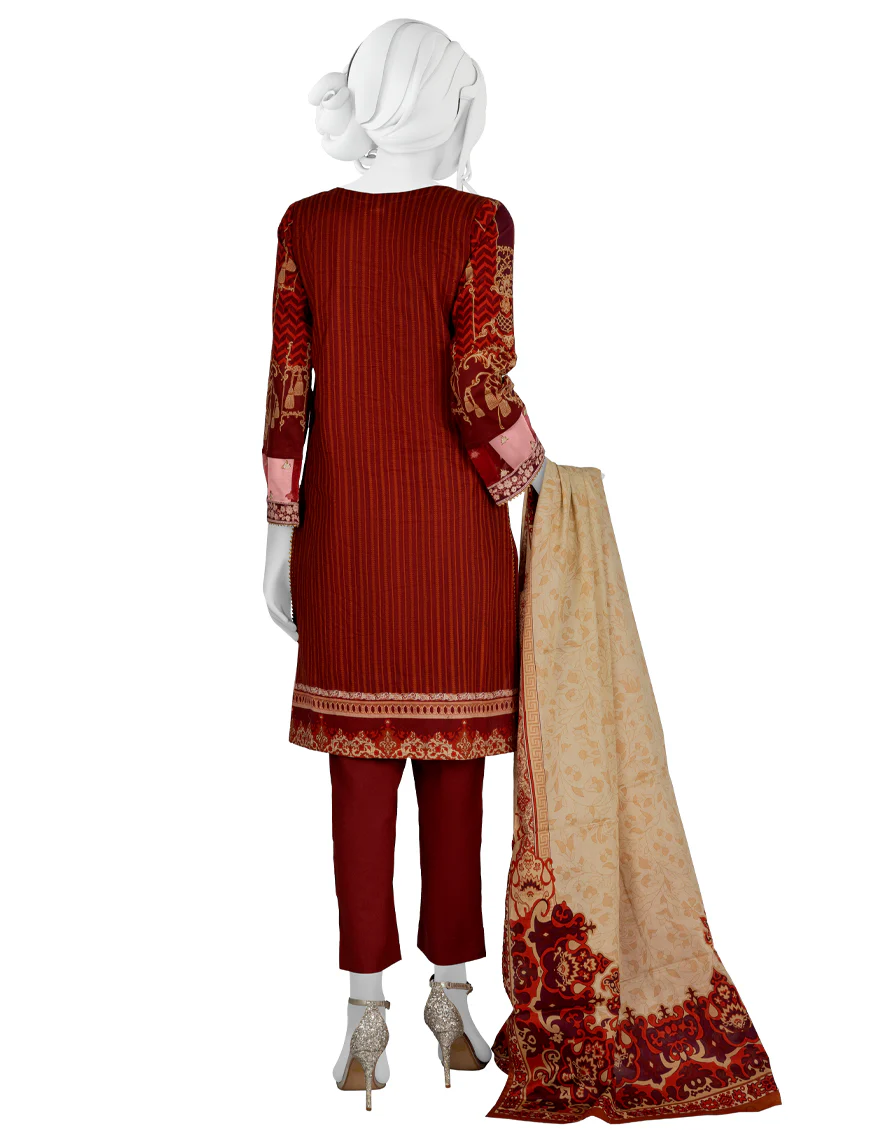 MAROON LAWN 3PC STITCHED | JLAWN-S-US-22-281/S MAROON - Image 3