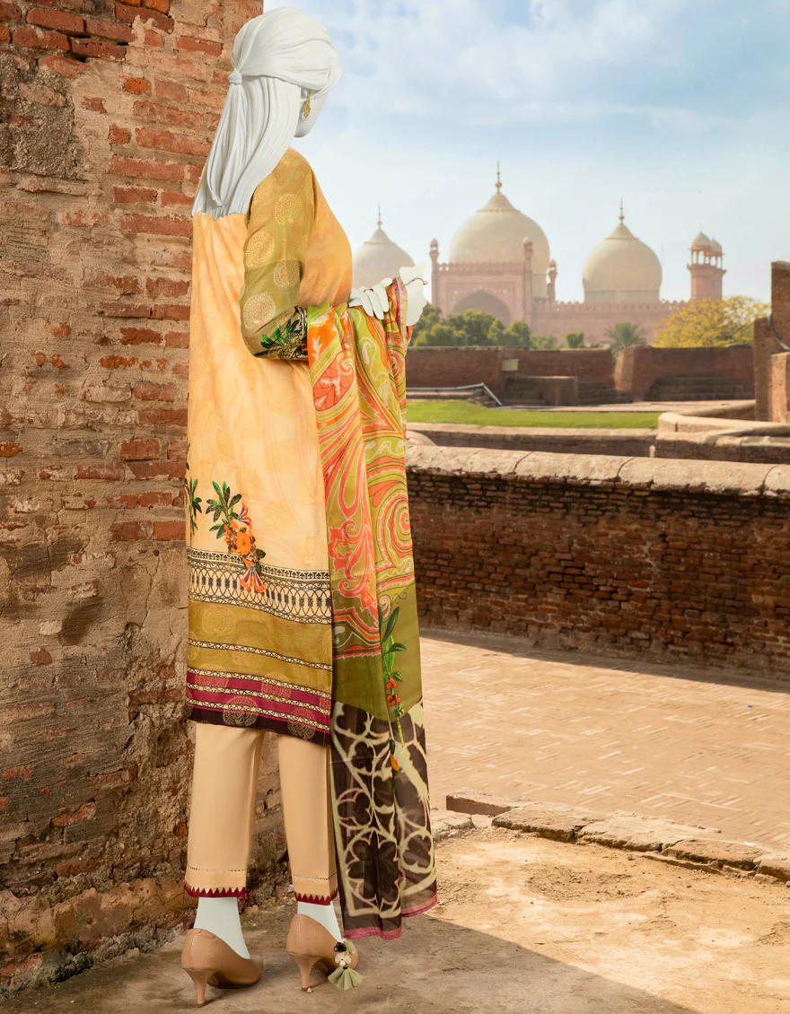 MULTICOLOR LAWN 3PC UNSTITCHED | JLAWN-S-US-22-287 PAISLEY BUG - Image 2