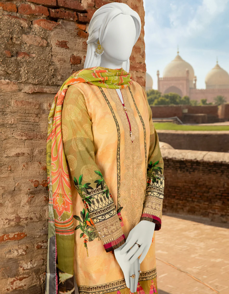 MULTICOLOR LAWN 3PC UNSTITCHED | JLAWN-S-US-22-287 PAISLEY BUG - Image 3