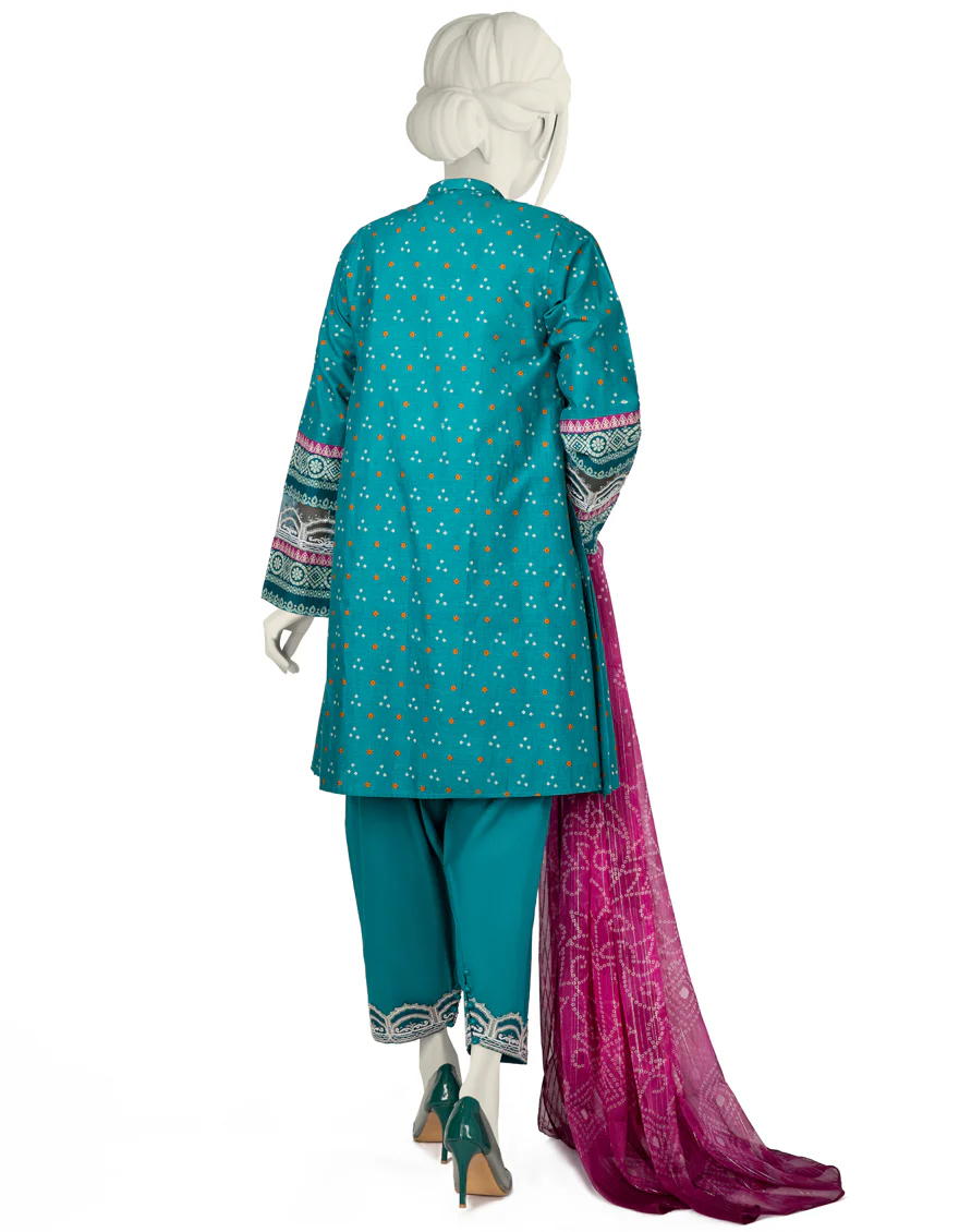 SEA GREEN LAWN 3PC STITCHED | JLAWN-S-US-22-291/S CHUNRI - Image 2