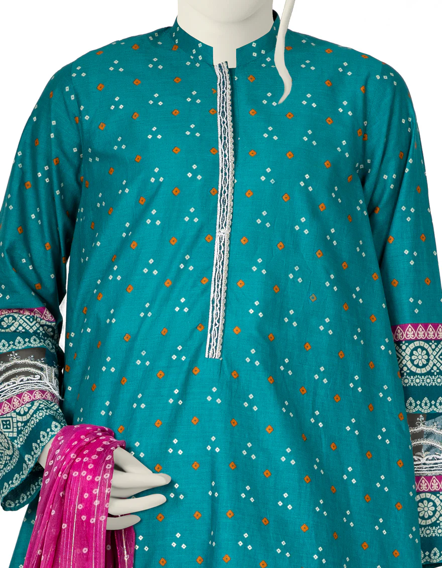 SEA GREEN LAWN 3PC STITCHED | JLAWN-S-US-22-291/S CHUNRI - Image 3