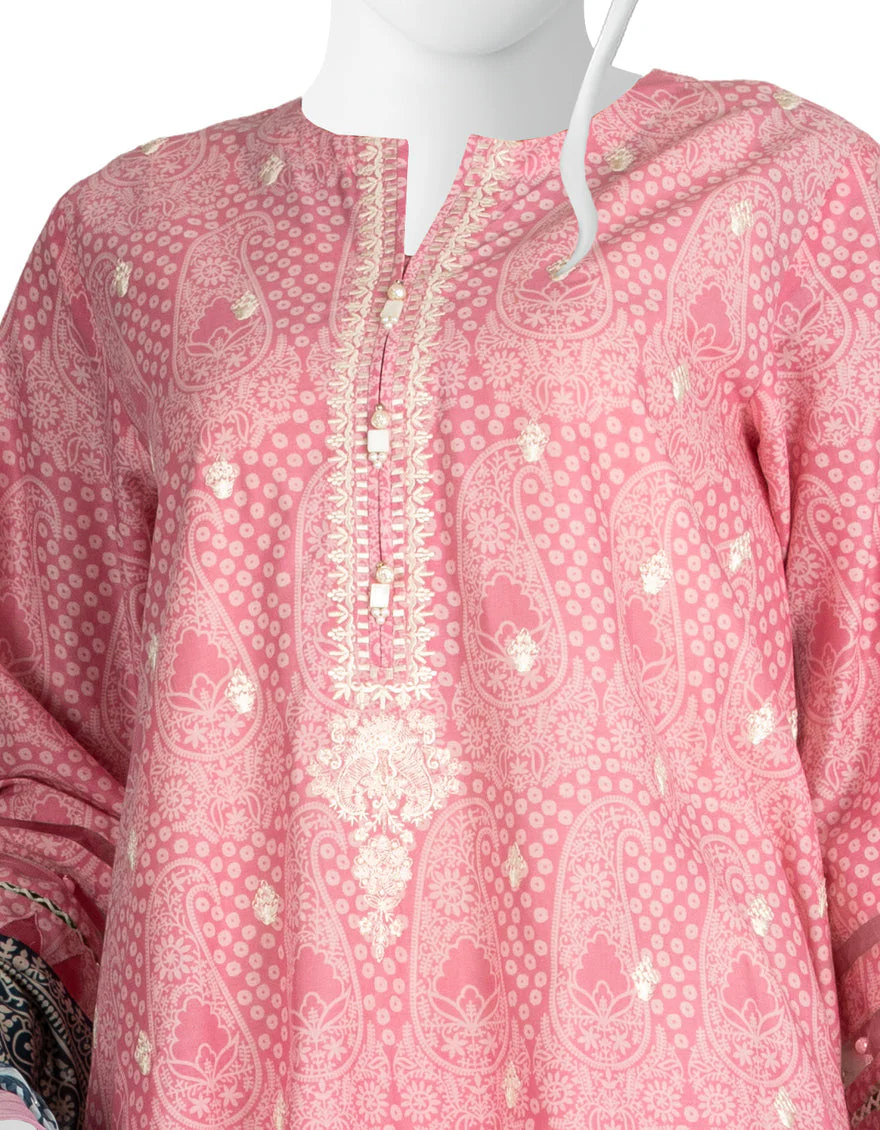 PINK LAWN 3PC UNSTITCHED | JLAWN-S-US-22-292 AYKA - Image 2
