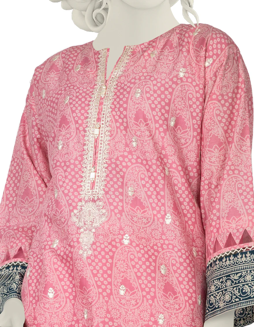PINK LAWN 3PC STITCHED | JLAWN-S-US-22-292/S AYKA - Image 2