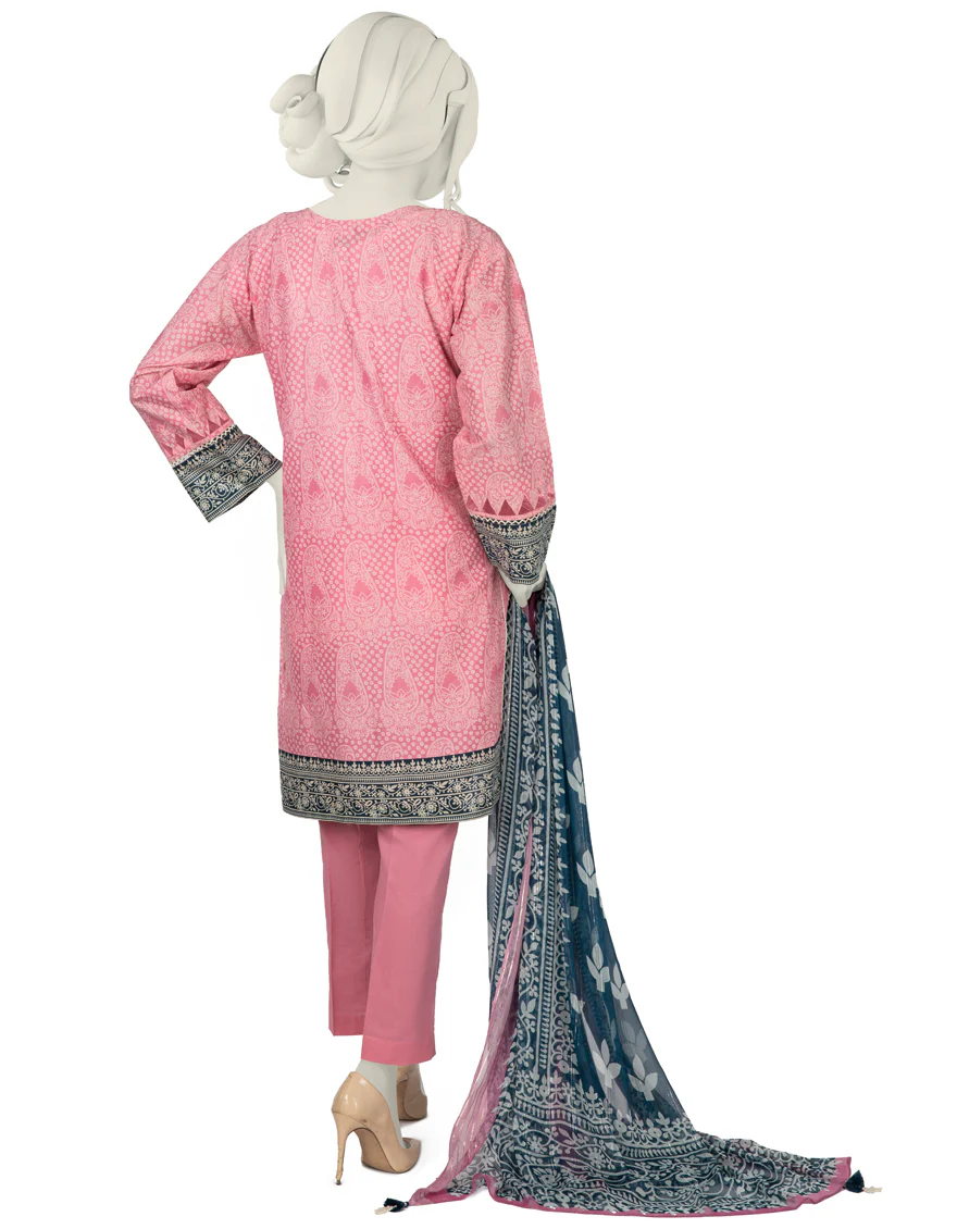 PINK LAWN 3PC STITCHED | JLAWN-S-US-22-292/S AYKA - Image 3