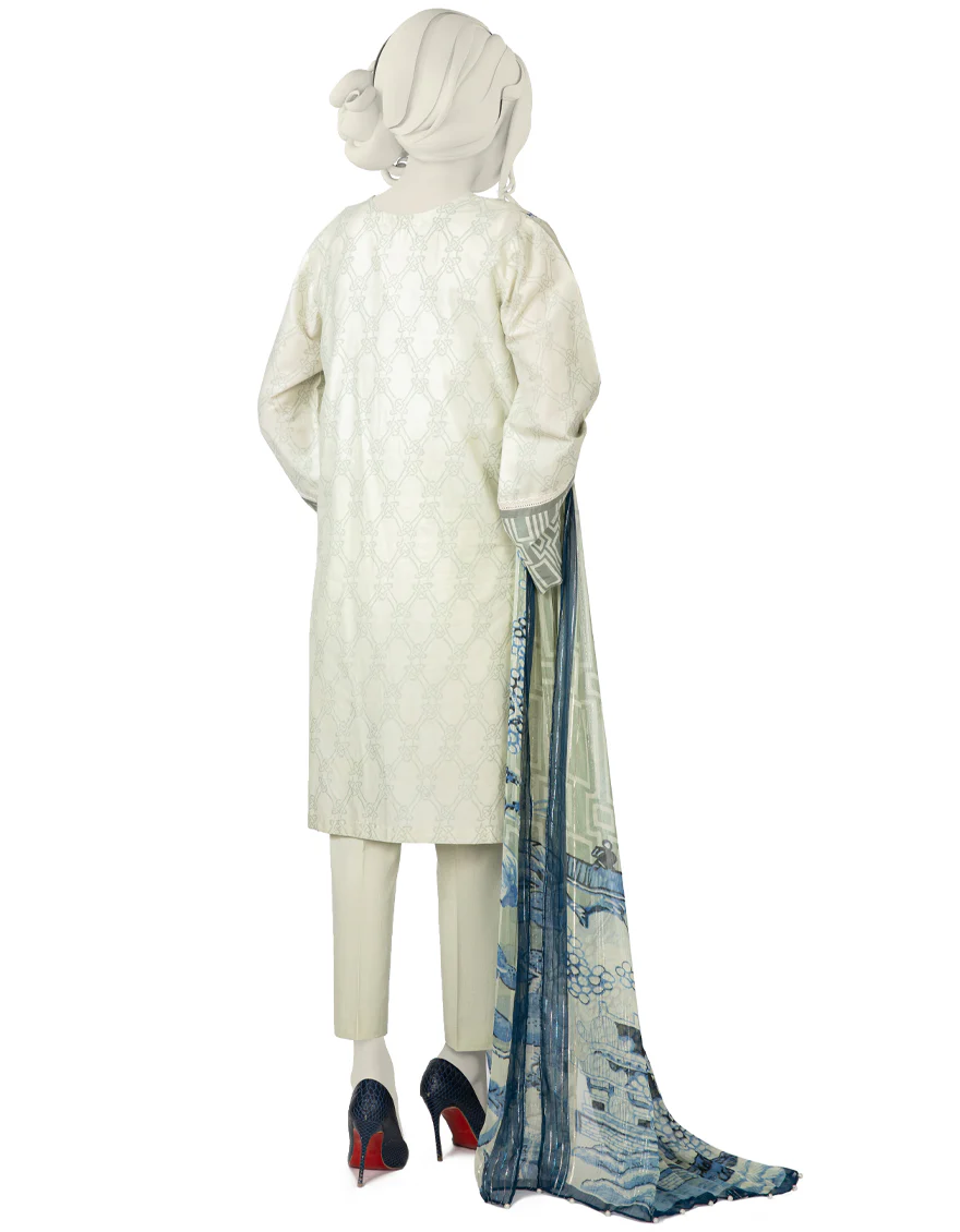 OFF WHITE LAWN 3PC STITCHED | JLAWN-S-US-22-293/S JAPANESE - Image 3