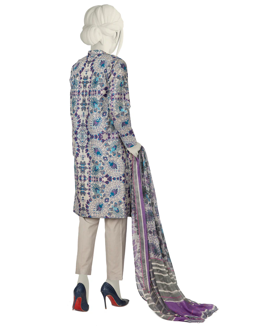GREY LAWN 3PC STITCHED | JLAWN-S-US-22-295/S AENEAS - Image 2