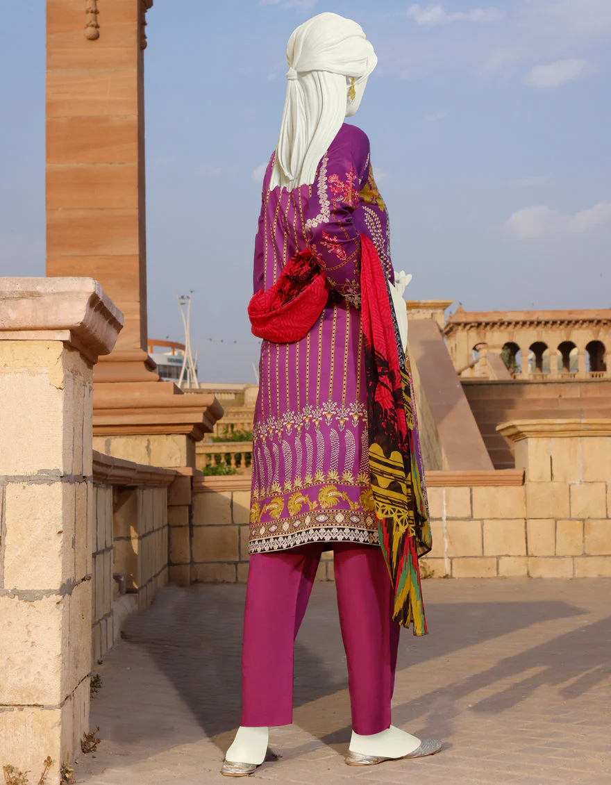 PURPLE LAWN 3PC STITCHED | JLAWN-S-US-22-299/S HUSKY - Image 3