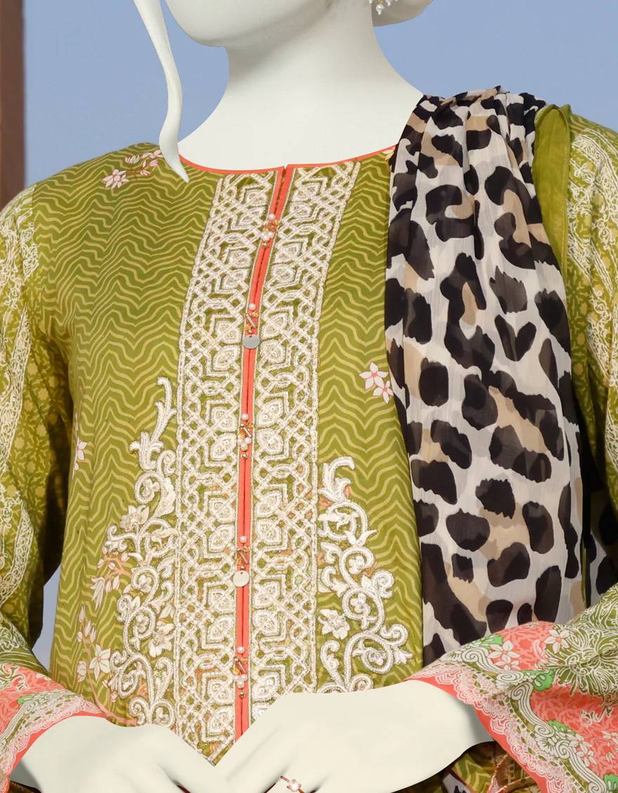 GREEN LAWN 3PC STITCHED | JLAWN-S-US-22-300/S CHEETAH - Image 2