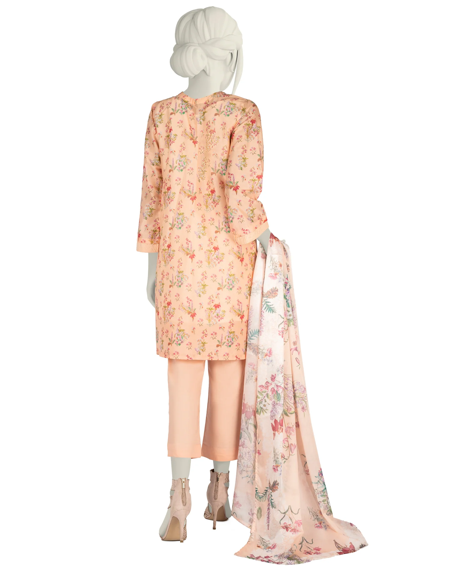 PEACH LAWN 3PC STITCHED | JLAWN-S-US-22-303/S KLAUS - Image 2