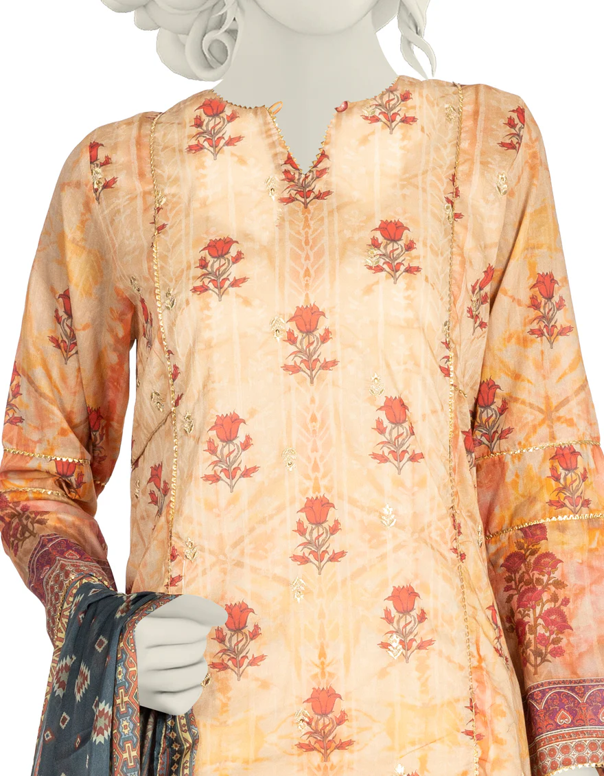 MULTICOLOR LAWN 3PC STITCHED | JLAWN-S-US-22-304/S SWEET PEA - Image 2