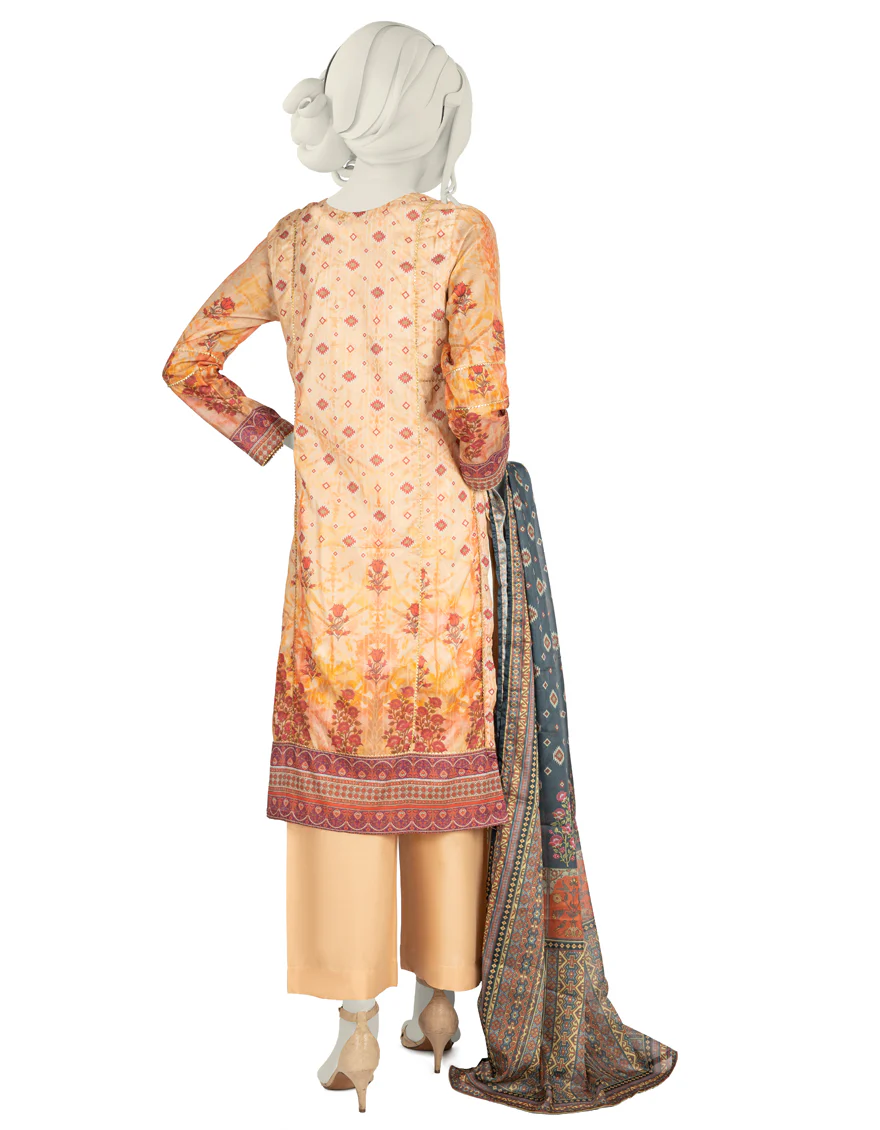 MULTICOLOR LAWN 3PC STITCHED | JLAWN-S-US-22-304/S SWEET PEA - Image 3