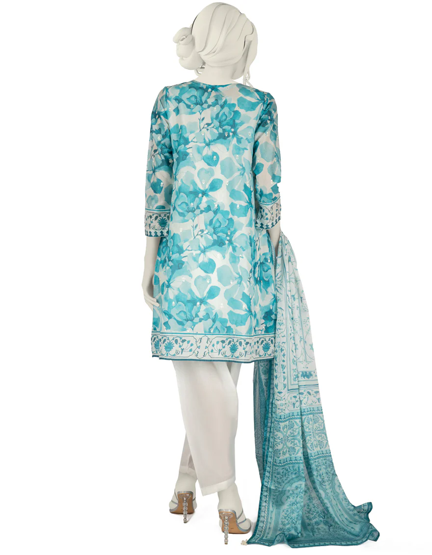 BLUE LAWN 3PC STITCHED | JLAWN-S-US-22-306/S KELAYA - Image 2