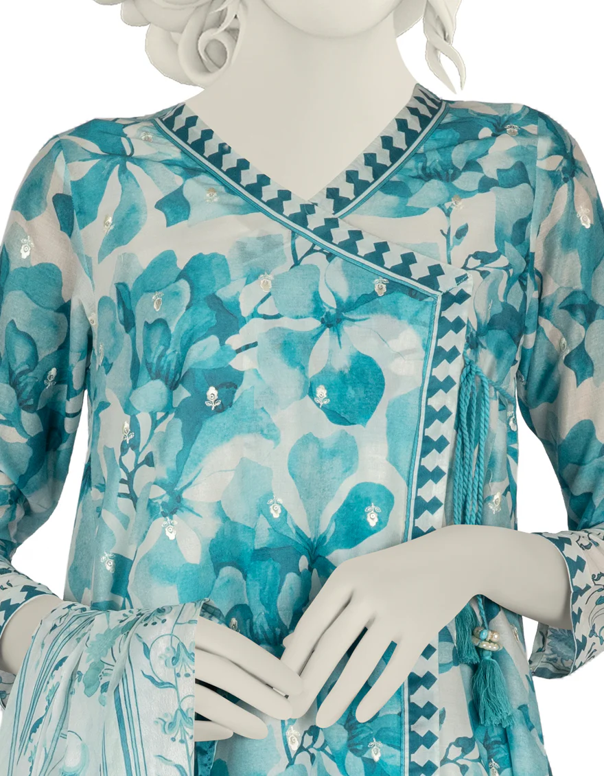BLUE LAWN 3PC STITCHED | JLAWN-S-US-22-306/S KELAYA - Image 3