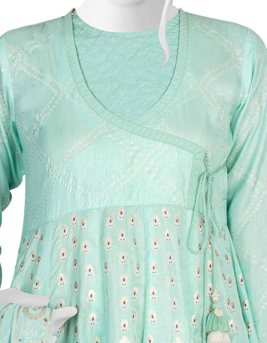 SEA GREEN LAWN 3PC STITCHED | JLAWN-S-US-22-310/S SEA GREEN - Image 3