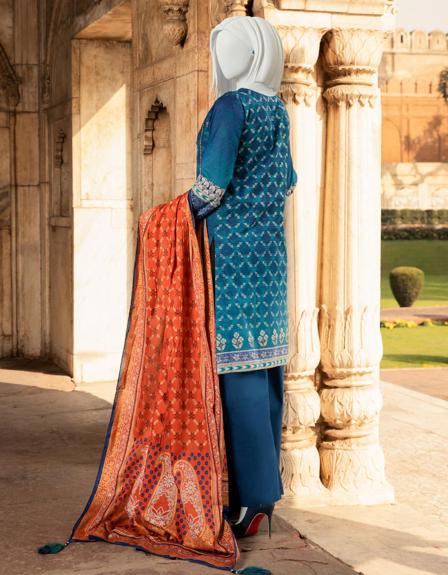BLUE LAWN 3PC UNSTITCHED | JLAWN-S-US-22-324 COBALT (22-2016) - Image 3