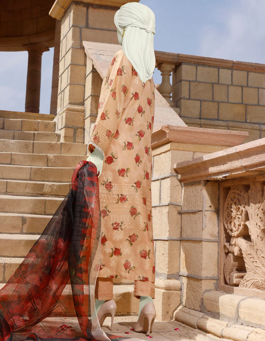 GOLDEN-BEIGE LAWN 3PC UNSTITCHED | JLAWN-S-US-22-338 BOTAGA - Image 2