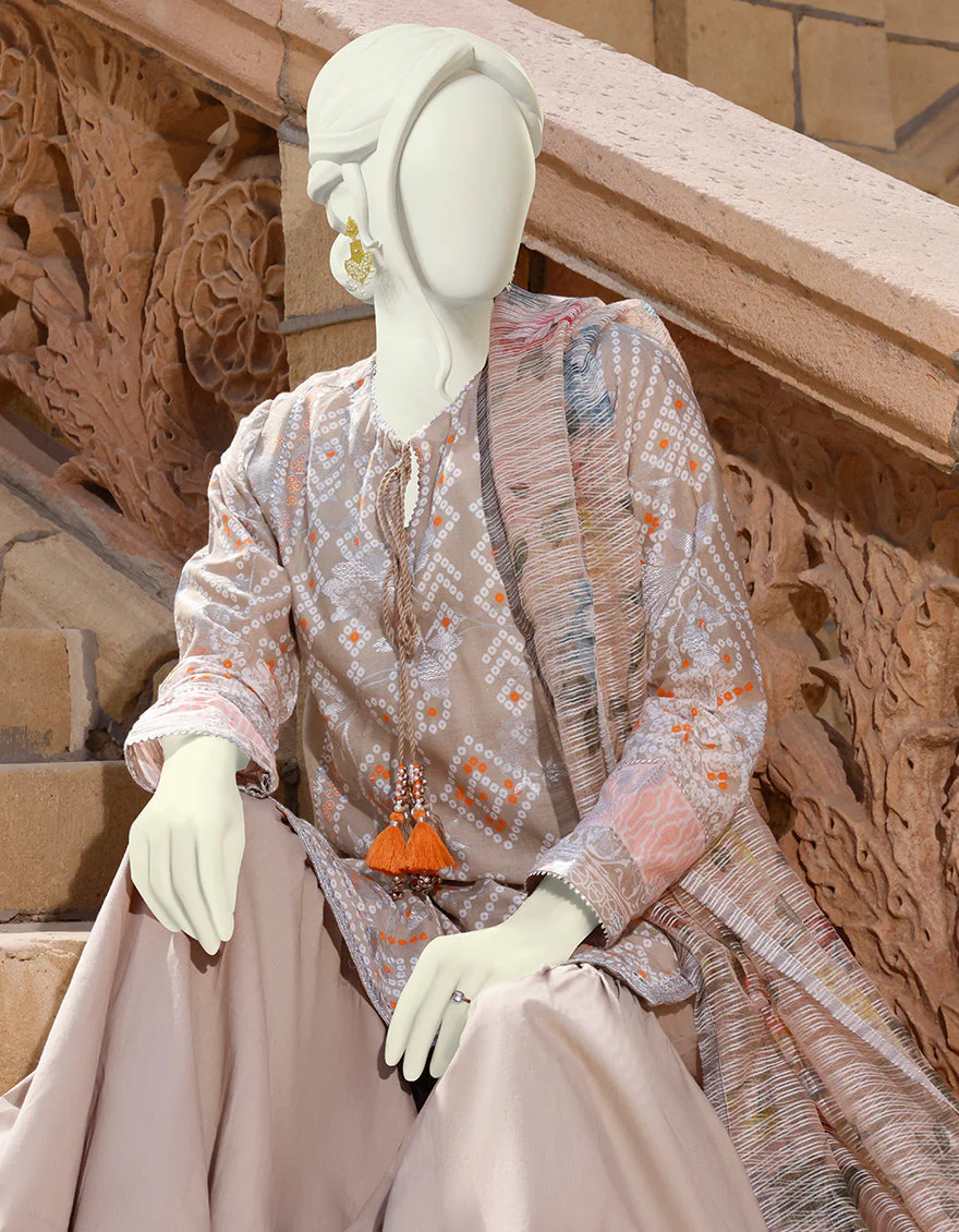 KHAKI-OFF WHITE LAWN 3PC UNSTITCHED | JLAWN-S-US-22-339 ARALIA - Image 3