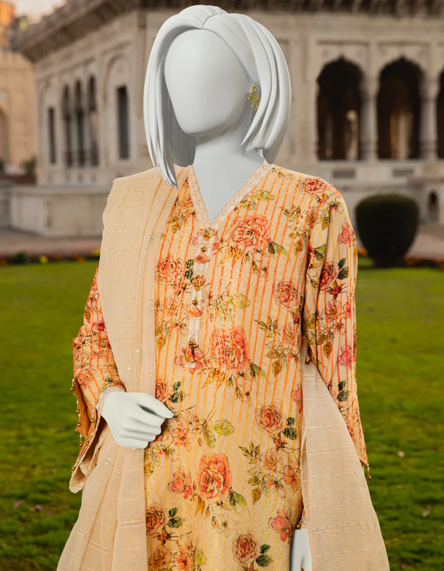 MULTICOLOR LAWN 3PC UNSTITCHED | JLAWN-S-US-22-343 RADIANT - Image 3