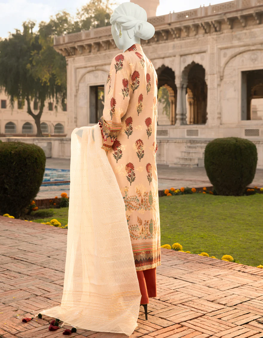 MULTICOLOR LAWN 3PC UNSTITCHED | JLAWN-S-US-22-345 BIRCH - Image 2