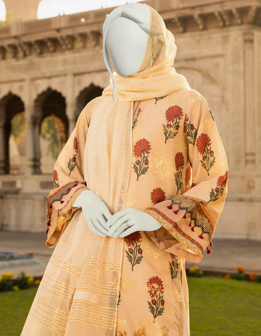 MULTICOLOR LAWN 3PC UNSTITCHED | JLAWN-S-US-22-345 BIRCH - Image 3