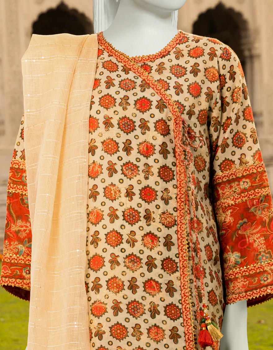 MULTICOLOR LAWN 3PC UNSTITCHED | JLAWN-S-US-22-347 IVY - Image 2